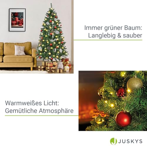 Juskys künstlicher Weihnachtsbaum 180 cm mit LED Beleuchtung & Ständer - 4