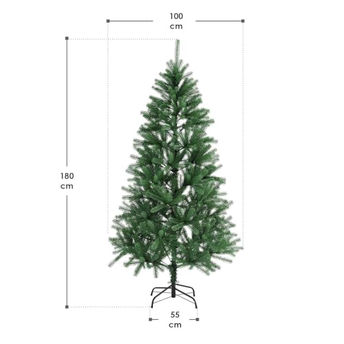 Juskys künstlicher Weihnachtsbaum 180 cm mit LED Beleuchtung & Ständer - 7