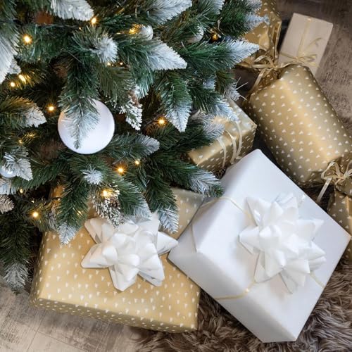 FairyTrees Weihnachtsbaum künstlich 180cm Kiefer (FT04) mit Holzständer - 3