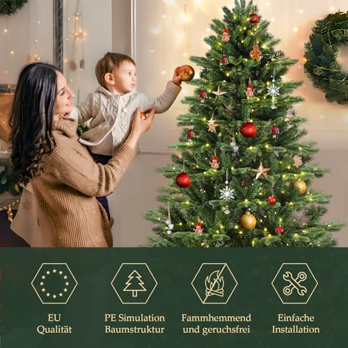 Salcar künstlicher Weihnachtsbaum mit Beleuchtung 180 cm - 5