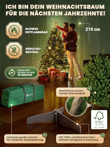 ArtiTree künstliche Nordmanntanne 210 cm - 2