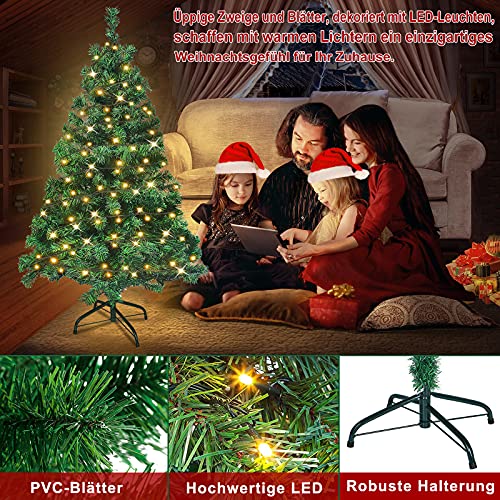 Aufun künstlicher Weihnachtsbaum mit Beleuchtung 250 LED warm-weiß - 5