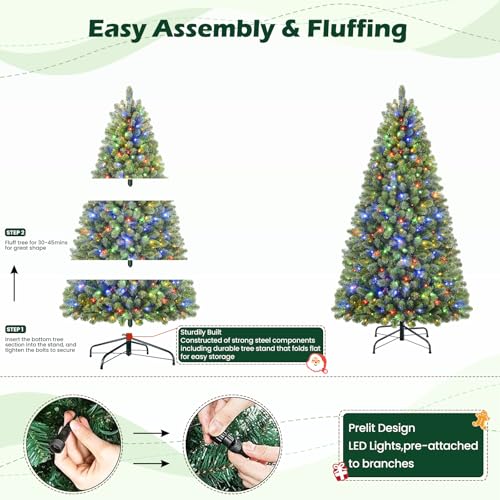 SHareconn Baum mit Beleuchtung 274 cm - 8