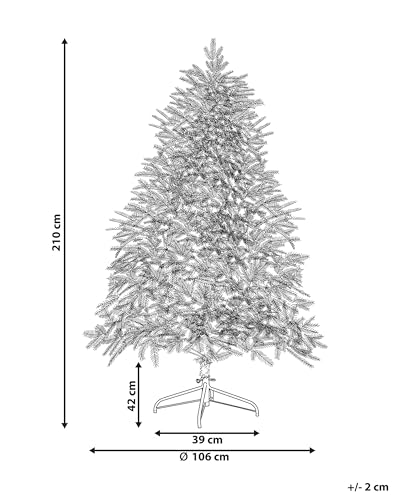 Beliani Weihnachtsbaum mit LED 210 cm - 3