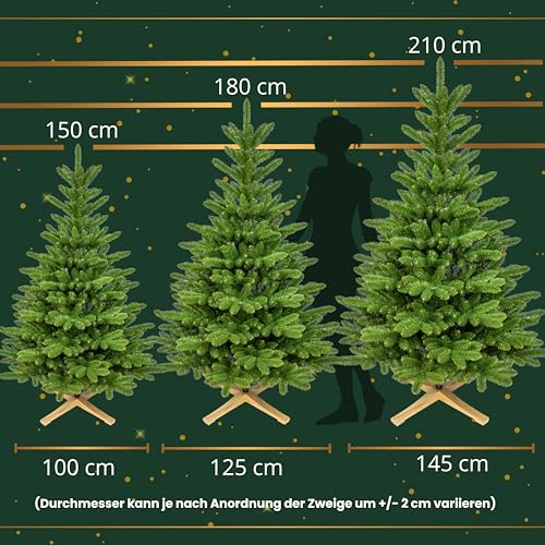 TreesHouse künstliche Nordmanntanne 150 cm mit Holzständer - 4