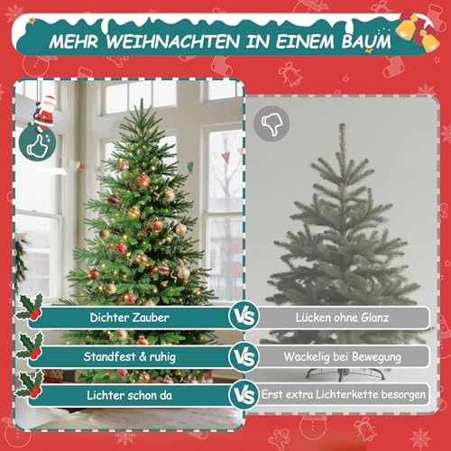 Soontrans Weihnachtsbaum mit Beleuchtung 180 cm - 7