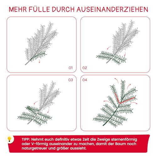 Soontrans Weihnachtsbaum mit Beleuchtung 180 cm - 8