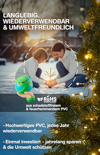 Menz künstlicher Weihnachtbaum (180cm) mit Lichterkette - 4