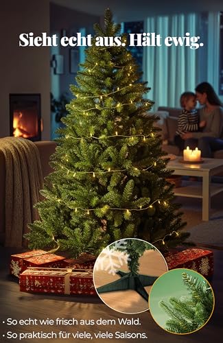 Menz künstlicher Premium Weihnachtsbaum mit Lichterkette - 2