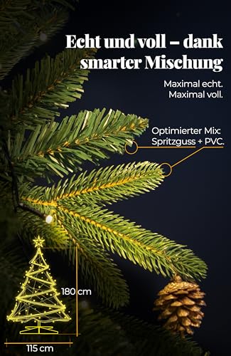 Menz künstlicher Premium Weihnachtsbaum mit Lichterkette - 3