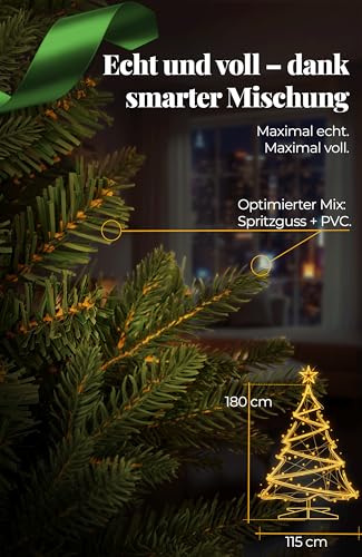 4smile künstlicher Weihnachtsbaum 180 cm/Dunkelgrün - 3