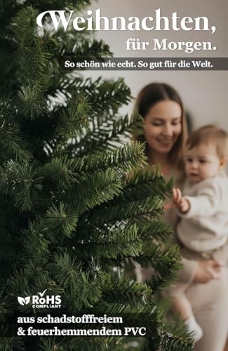 4smile Premium künstlicher Weihnachtsbaum 180 cm Dunkelgrün - 4