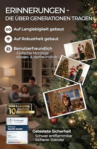 4smile Premium PE-Weihnachtsbaum (180cm) - 2