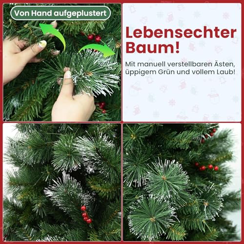 Yeaupe Pro Weihnachtsbaum mit Dekoration (180cm) - 2