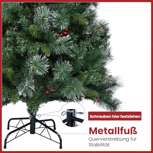 Yeaupe Pro Weihnachtsbaum mit Dekoration (180cm) - 3