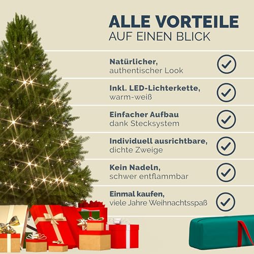 Casaria künstlicher Weihnachtsbaum mit LED-Lichterkette - 9