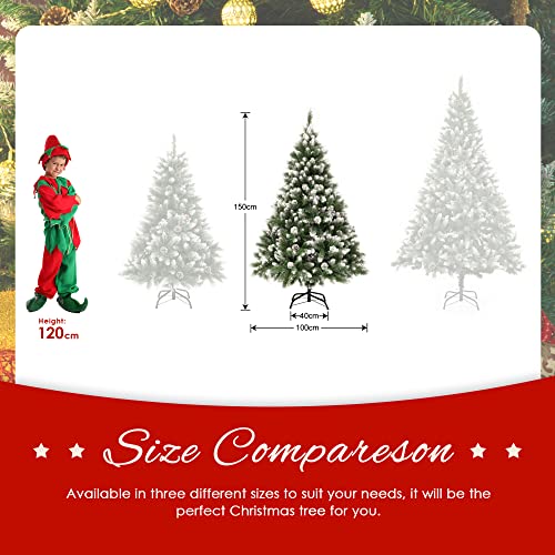 Gigalumi künstlicher Weihnachtsbaum mit Schnee-Effekt und Tannenzapfen - 4