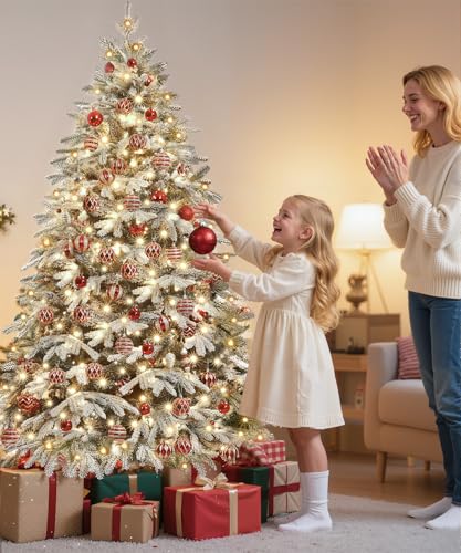 Yorbay künstlicher Weihnachtsbaum mit Beleuchtung und Schneeflocken - 11