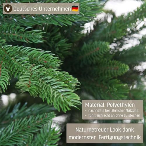 Vivanno künstliche beleuchtete LED Premium Nordmanntanne - 6