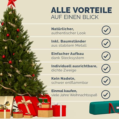 Casaria künstlicher Weihnachtsbaum 180cm mit Metallständer - 9