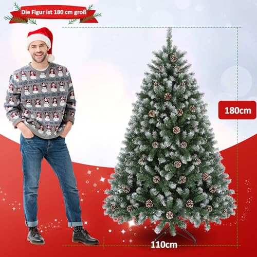 Himimi geschmückter Weihnachtsbaum mit Tannenzapfen - 7