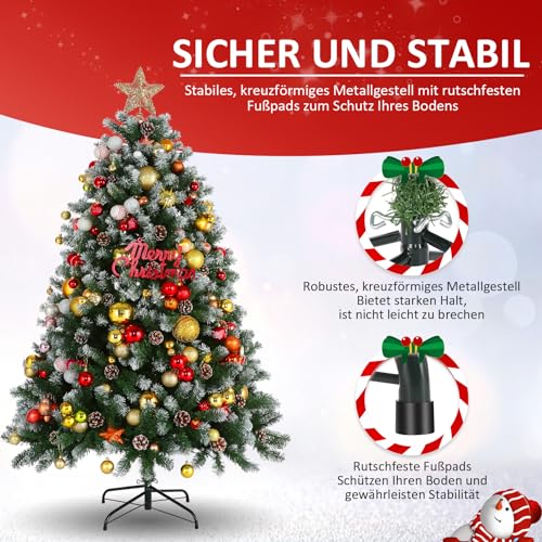 Himimi geschmückter Weihnachtsbaum mit Tannenzapfen - 8