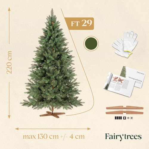 FairyTrees künstliche Nordmanntanne Premium (220 cm) - 8