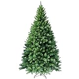 RS Trade HXT 1101 künstlicher Weihnachtsbaum 120 cm (Ø ca. 76 cm) mit 446 Spitzen und Schnellaufbau Klapp-Schirmsystem, schwer entflammbar, unechter Tannenbaum inkl. Metall Christbaum Ständer