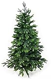 Künstlicher Weihnachten Baum – Christbaum künstlich klein – Weihnachtsbaum Kunststoff – Fake Tannenbaum – Naturgetreu – Mit Metallständer – 150 cm