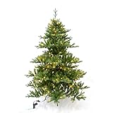 Beleuchteter Innen künstlicher Weihnachtsbaum 'Richmond Tanne', mit ultra echten PE Spitzen, von Festive Lights (2,74m)