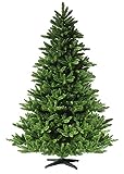 RS Trade HXT 19001 künstlicher Weihnachtsbaum 180 cm (Ø ca. 132 cm ) mit 1422 Spitzen und Schnellaufbau Klapp-Schirmsystem, schwer entflammbar, unechter Tannenbaum inkl. Metall Christbaum Ständer