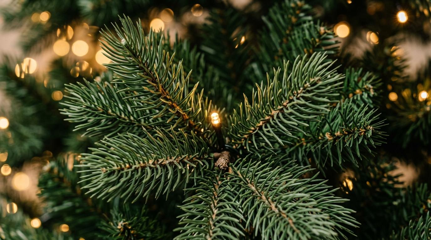 Detailaufnahme der dichten Spritzgussnadeln für künstliche Weihnachtsbäume 115 cm mit feiner Nadelstruktur und integrierter Beleuchtung Detailaufnahme der dichten Spritzgussnadeln für künstliche Weihnachtsbäume 115 cm mit feiner Nadelstruktur und integrierter Beleuchtung