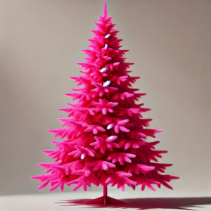 Wer es richtig knallig mag - der findet auch pinke künstliche Weihnachtsbäume.